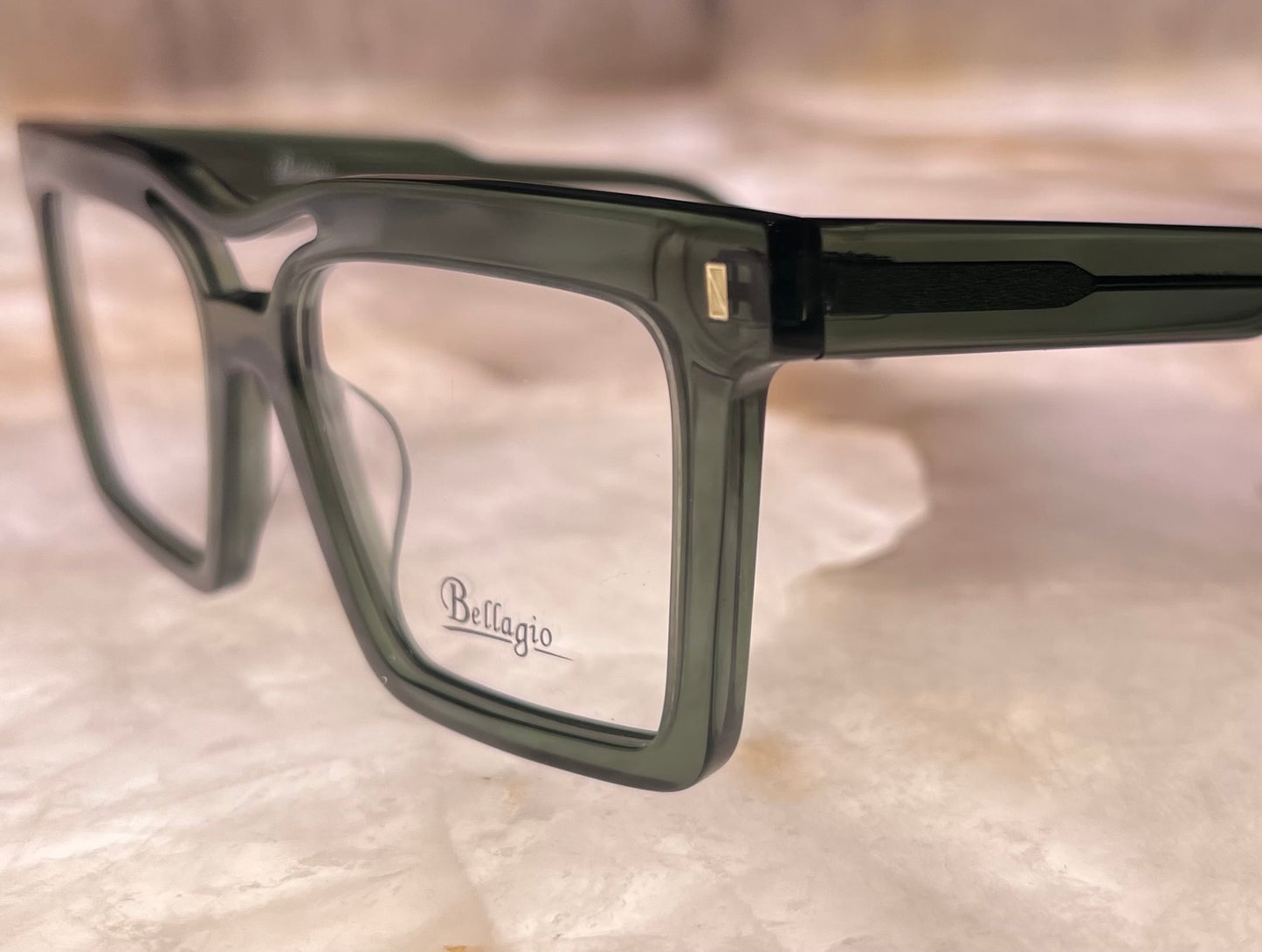 Bellagio Eyewear - Olive Green Squares-Model: JGA207485 04 - Size:53-18-145