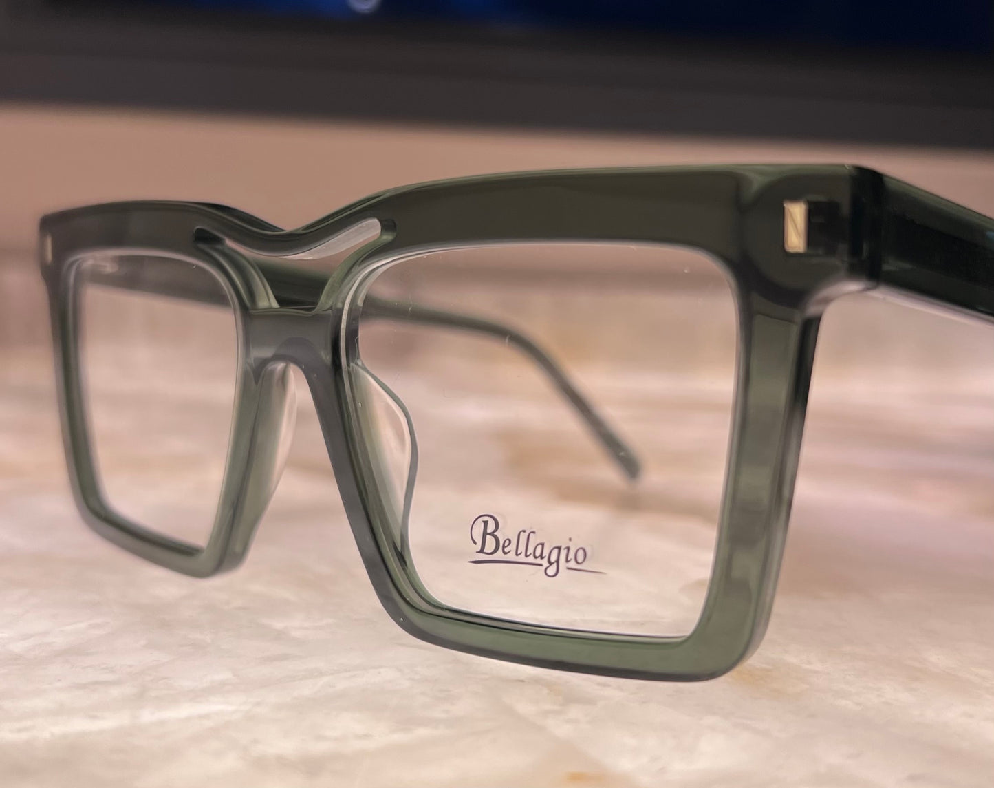 Bellagio Eyewear - Olive Green Squares-Model: JGA207485 04 - Size:53-18-145