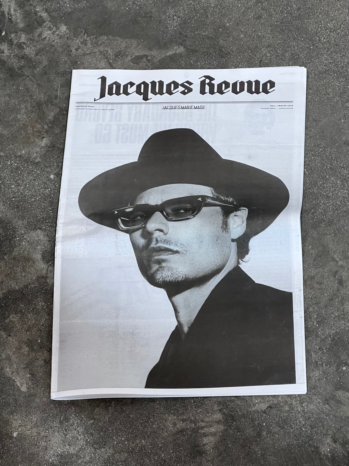 Jacques Marie Mage “Jacques Revue” Fall/Winter 2023-Product Review CREASED  Magazine/Paper