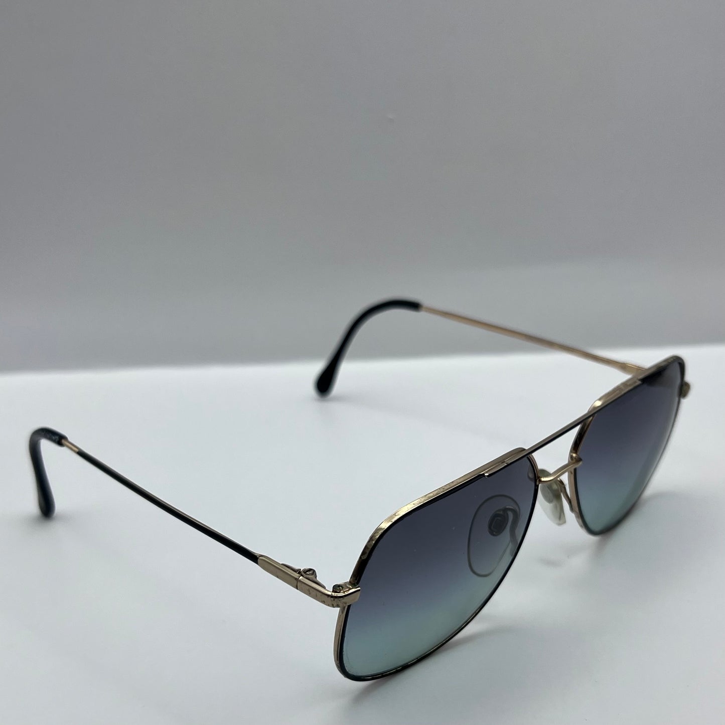 Vintage Luxottica “HARRY” GEP/BLACK- NEW CUSTOM “Berkos Designs” Gradient Lenses