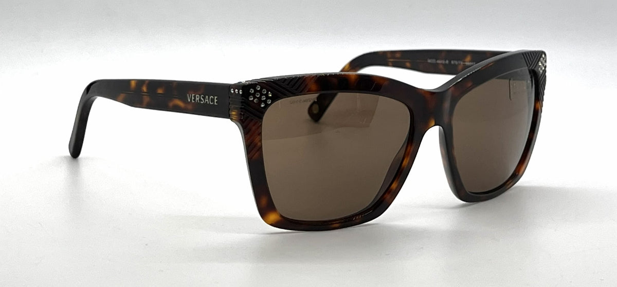 Versace VE4213B 879/73 Swarovski-Vintage Sunglasses Havana Brown Lenses-Unworn