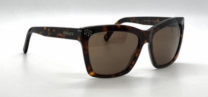 Versace VE4213B 879/73 Swarovski-Vintage Sunglasses Havana Brown Lenses-Unworn