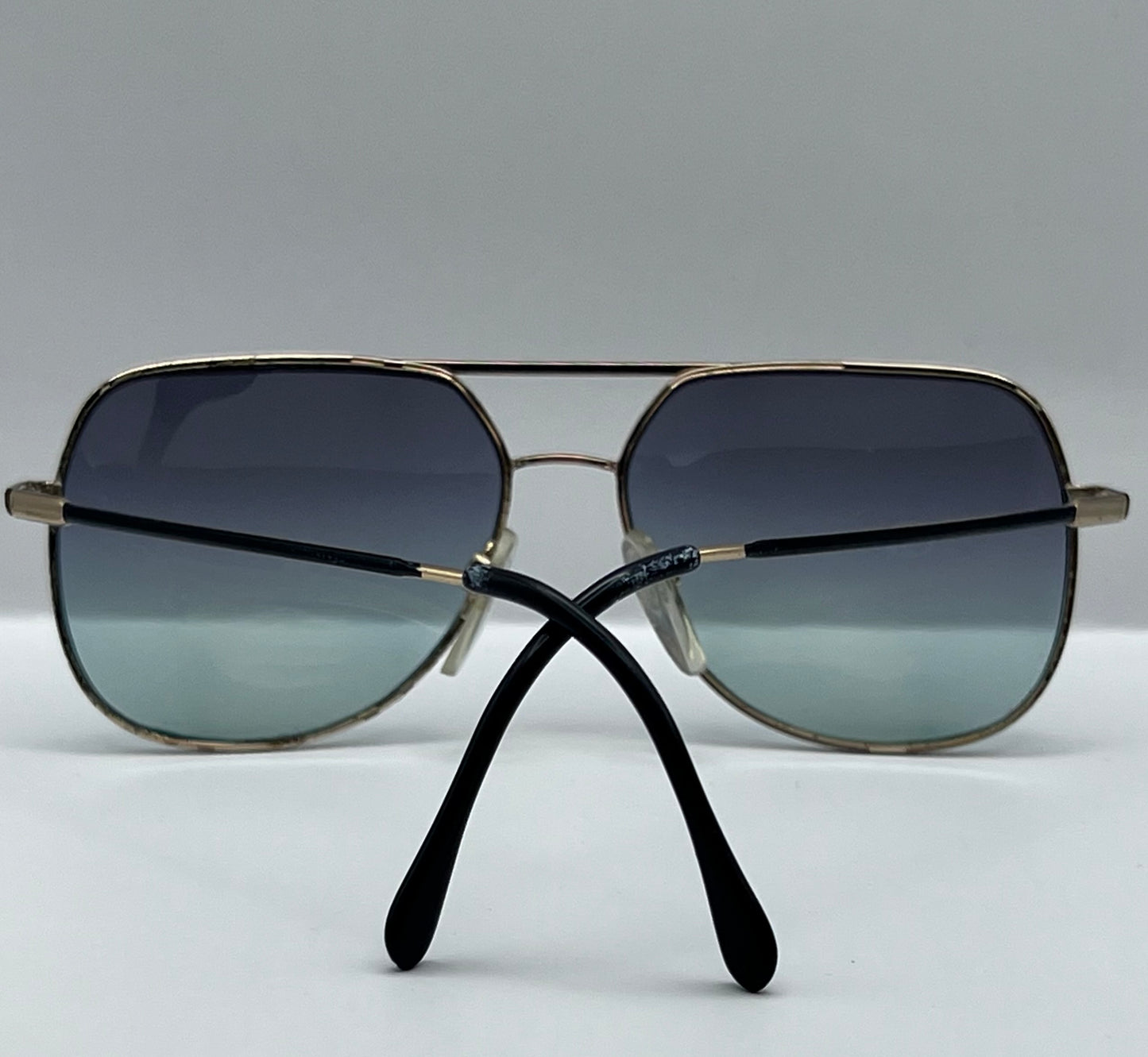 Vintage Luxottica “HARRY” GEP/BLACK- NEW CUSTOM “Berkos Designs” Gradient Lenses