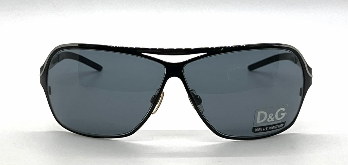 D&G 6004 01/87 Aviator-Vintage Sunglasses Dark Grey/Smoke Lenses-Unworn