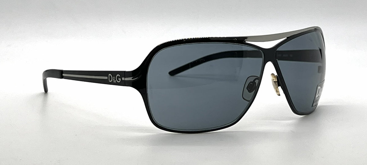 D&G 6004 01/87 Aviator-Vintage Sunglasses Dark Grey/Smoke Lenses-Unworn