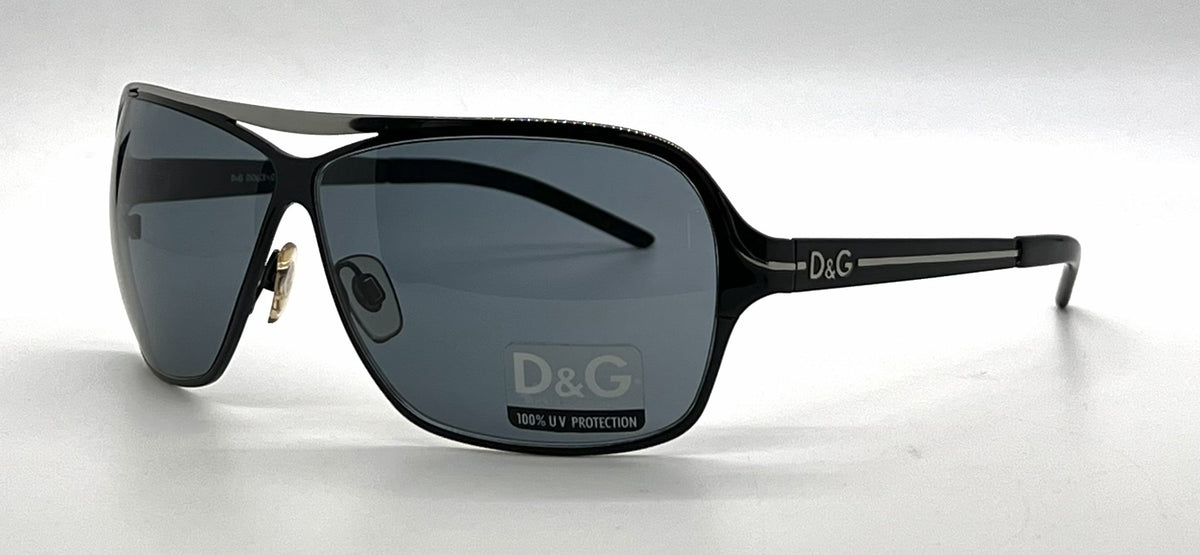 D&G 6004 01/87 Aviator-Vintage Sunglasses Dark Grey/Smoke Lenses-Unworn