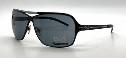 D&G 6004 01/87 Aviator-Vintage Sunglasses Dark Grey/Smoke Lenses-Unworn