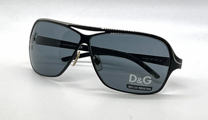 D&G 6004 01/87 Aviator-Vintage Sunglasses Dark Grey/Smoke Lenses-Unworn