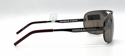 Dolce and Gabbana DG830S 731 Aviator-Vintage Sunglasses Gunmetal Brown-Unworn