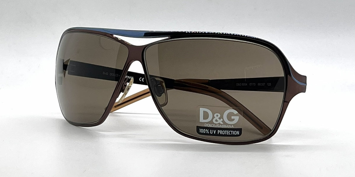 D&G 6004 07/73 Aviator-Vintage Sunglasses Bronze Blue Brown-Unworn