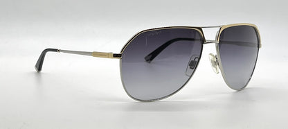 Dolce and Gabbana DG2097 024/8G Aviator-Vintage Sunglasses Silver Gold Gray-Unworn