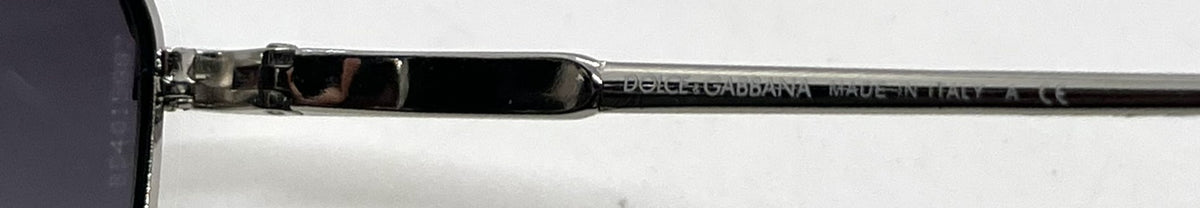 Dolce and Gabbana DG2097 024/8G Aviator-Vintage Sunglasses Silver Gold Gray-Unworn