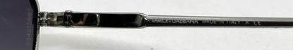 Dolce and Gabbana DG2097 024/8G Aviator-Vintage Sunglasses Silver Gold Gray-Unworn