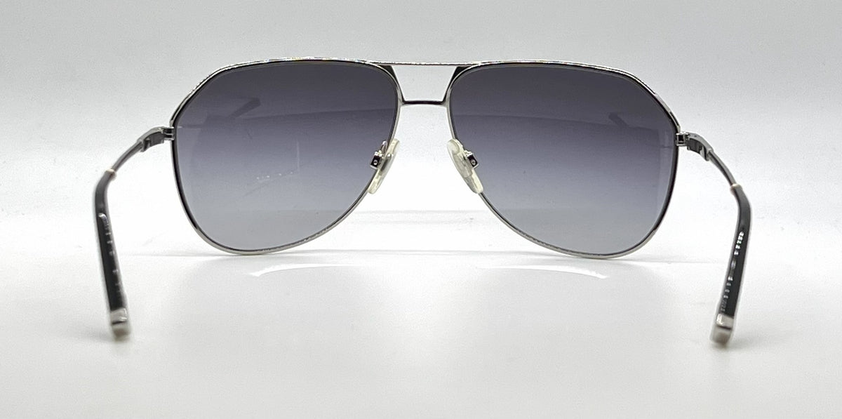 Dolce and Gabbana DG2097 024/8G Aviator-Vintage Sunglasses Silver Gold Gray-Unworn
