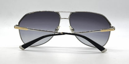 Dolce and Gabbana DG2097 024/8G Aviator-Vintage Sunglasses Silver Gold Gray-Unworn