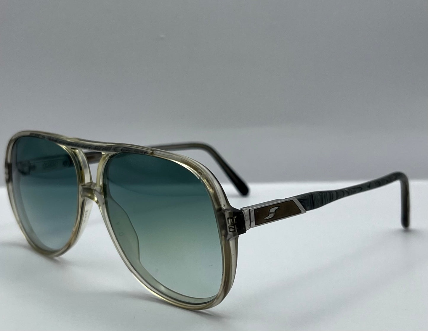 Vintage Safilo Elasta - Model:1065 5554-Refurbished With Custom Mint Green Gradient Lenses