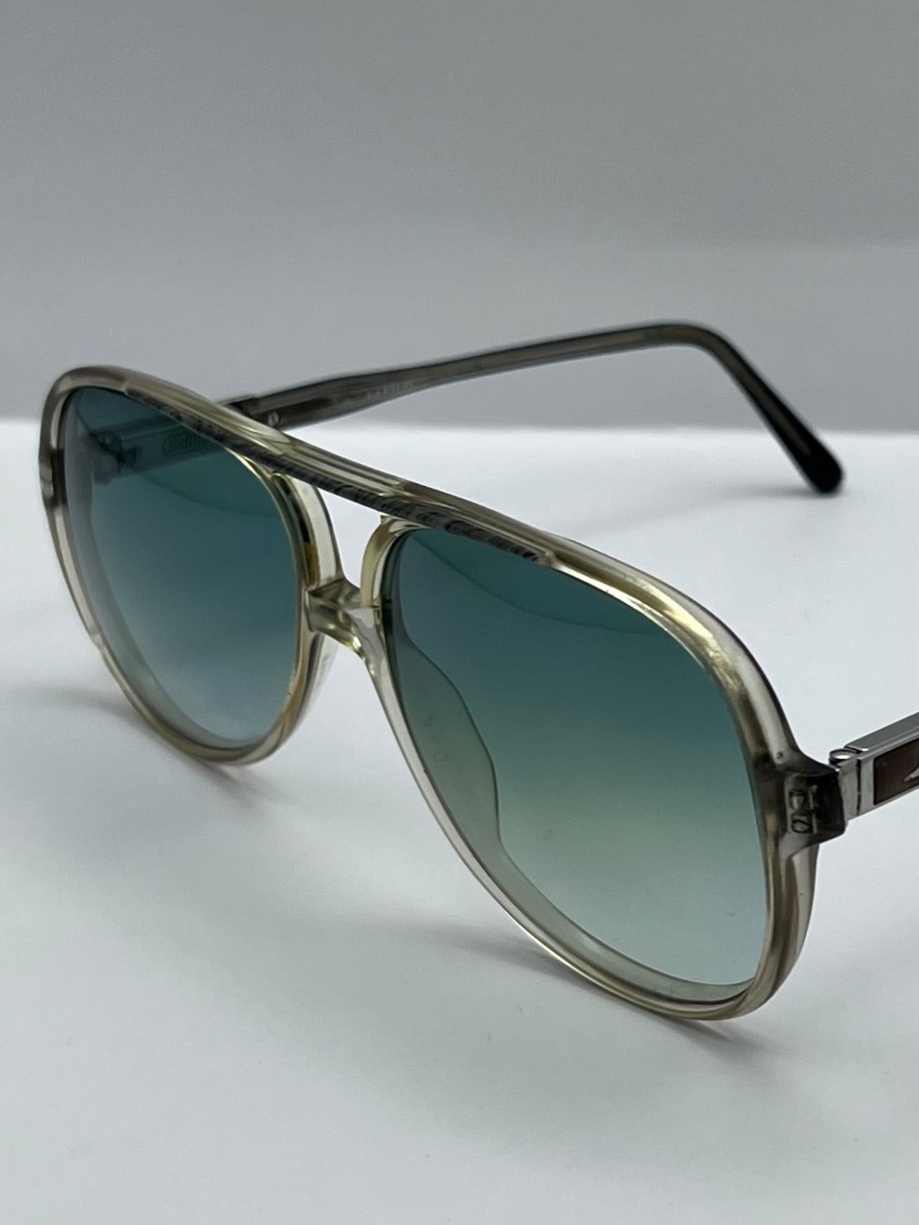 Vintage Safilo Elasta - Model:1065 5554-Refurbished With Custom Mint Green Gradient Lenses