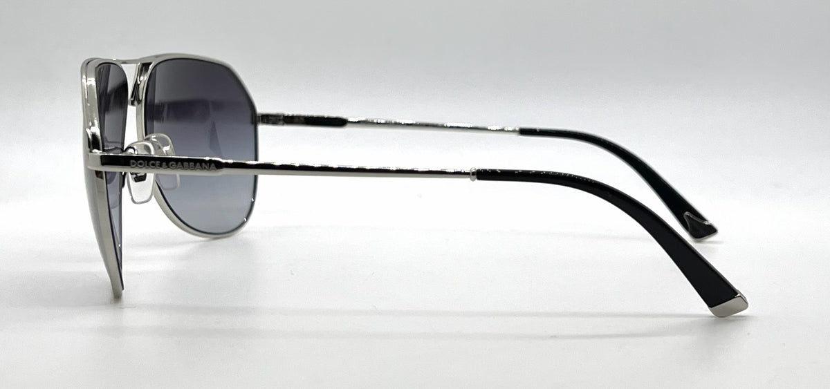 Dolce and Gabbana DG2097 05/8G Aviator-Vintage Sunglasses Silver Gray-Unworn