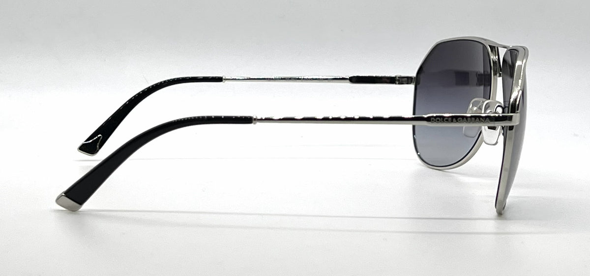 Dolce and Gabbana DG2097 05/8G Aviator-Vintage Sunglasses Silver Gray-Unworn