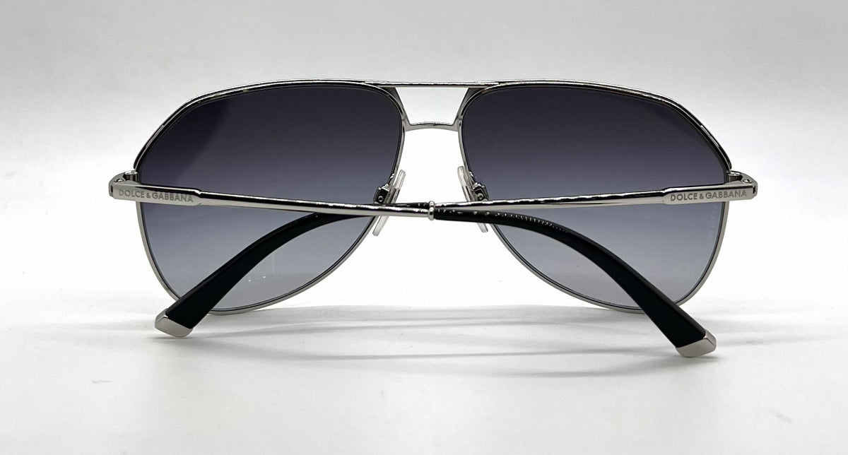 Dolce and Gabbana DG2097 05/8G Aviator-Vintage Sunglasses Silver Gray-Unworn