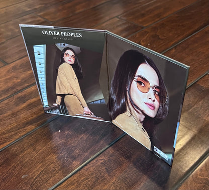 Oliver Peoples Los Angeles - Reversible, Double Sided, Counter-Card Advertising