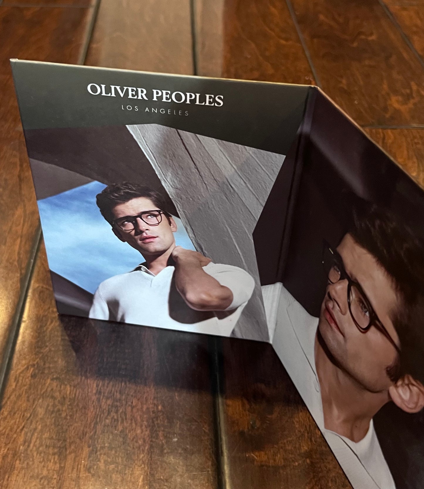 Oliver Peoples Los Angeles - Reversible, Double Sided, Counter-Card Advertising