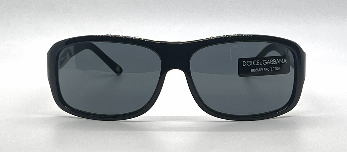 Dolce & Gabbana DG4071 501/87 Rectangular-Vintage Sunglasses Black Grey Metal-Unworn