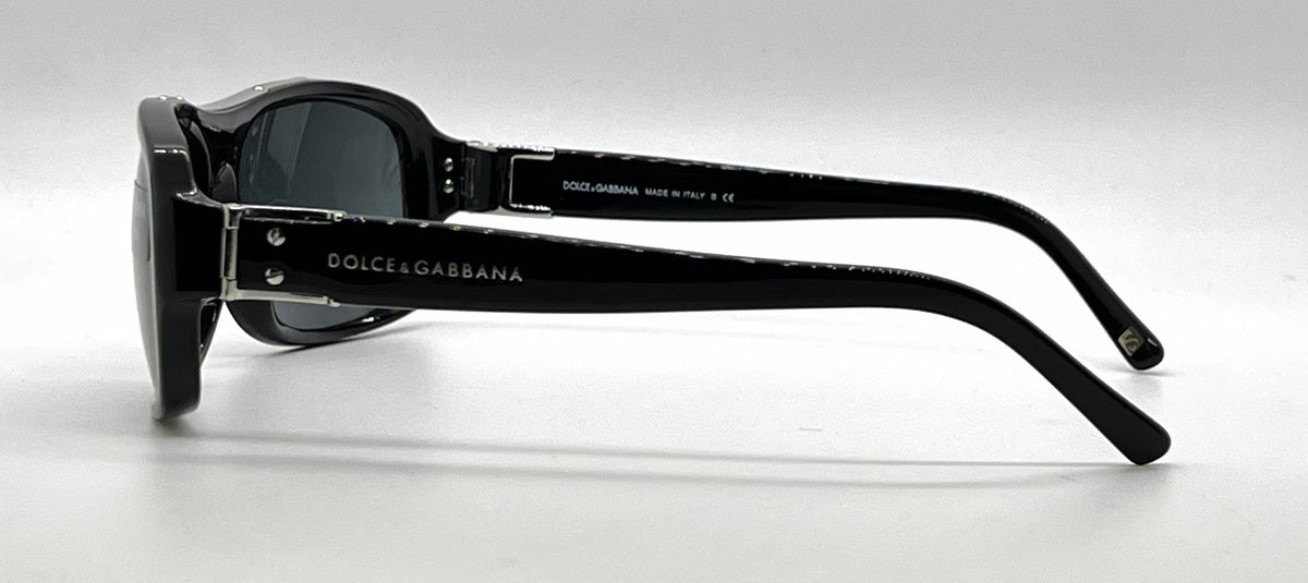 Dolce & Gabbana DG4071 501/87 Rectangular-Vintage Sunglasses Black Grey Metal-Unworn