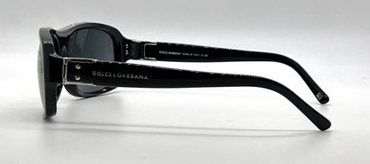 Dolce & Gabbana DG4071 501/87 Rectangular-Vintage Sunglasses Black Grey Metal-Unworn