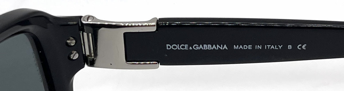 Dolce & Gabbana DG4071 501/87 Rectangular-Vintage Sunglasses Black Grey Metal-Unworn