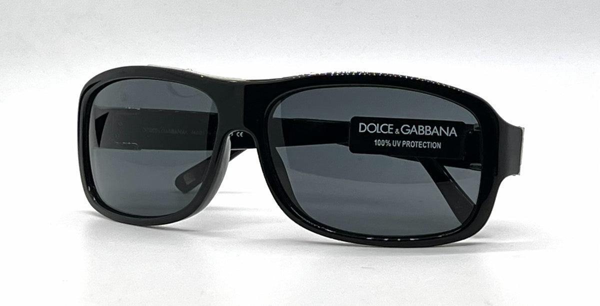 Dolce & Gabbana DG4071 501/87 Rectangular-Vintage Sunglasses Black Grey Metal-Unworn