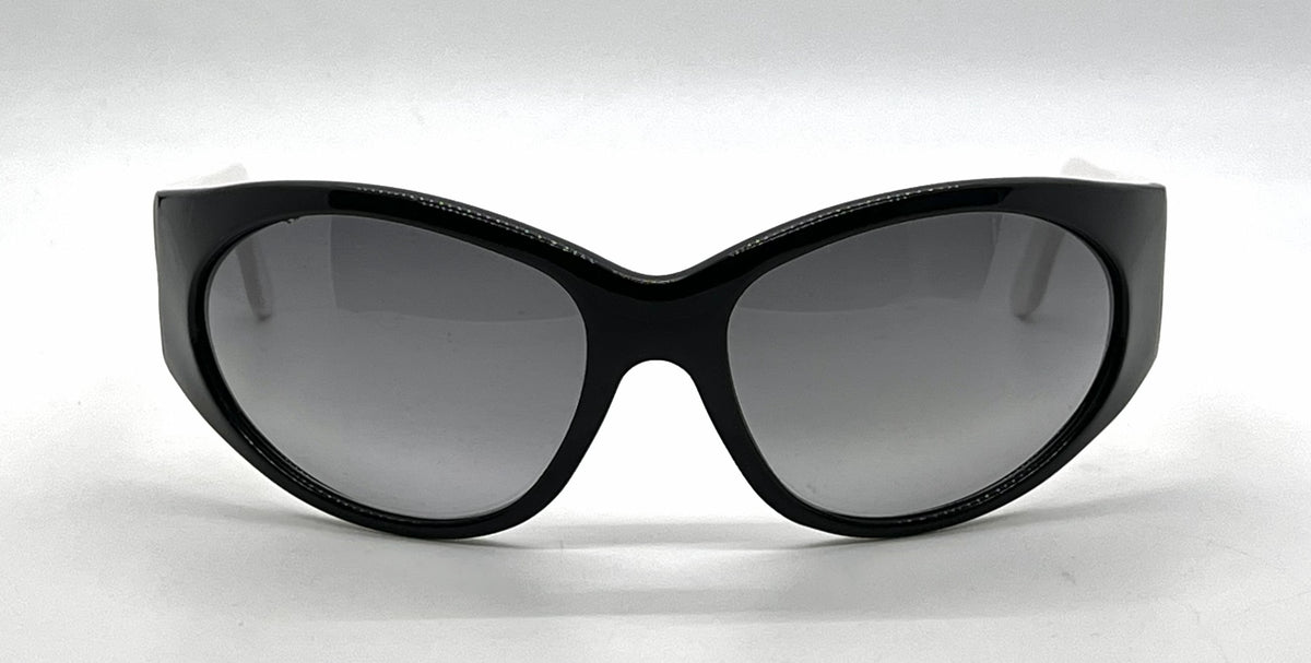 Versace MOD.4036-M Black White Wraparound Acetate-Unworn