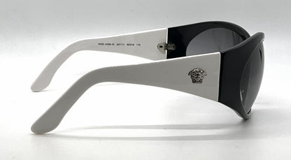Versace MOD.4036-M Black White Wraparound Acetate-Unworn