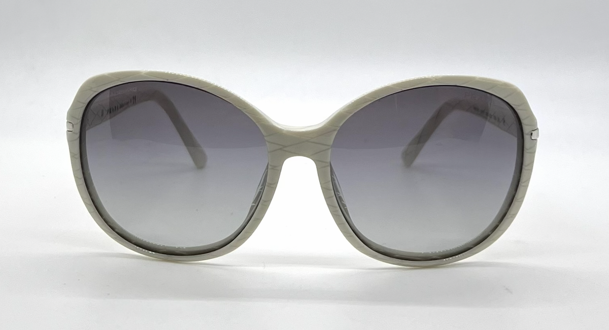 Prada SPR04N AB1-3M1 White Cream Butterfly-Vintage Sunglasses-Unworn-Italy