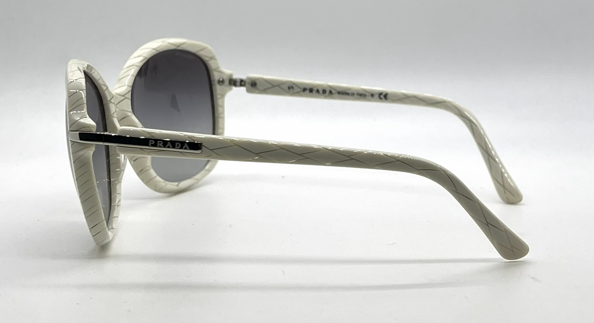 Prada SPR04N AB1-3M1 White Cream Butterfly-Vintage Sunglasses-Unworn-Italy