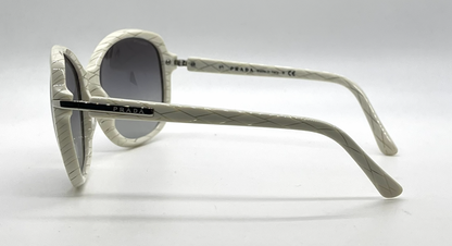 Prada SPR04N AB1-3M1 White Cream Butterfly-Vintage Sunglasses-Unworn-Italy