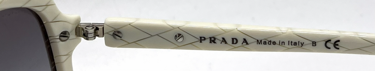 Prada SPR04N AB1-3M1 White Cream Butterfly-Vintage Sunglasses-Unworn-Italy