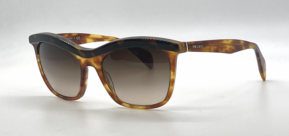 Prada SPR19P NAK-6S1 Vintage Sunglasses Havana Brown Gradient Lenses-Unworn