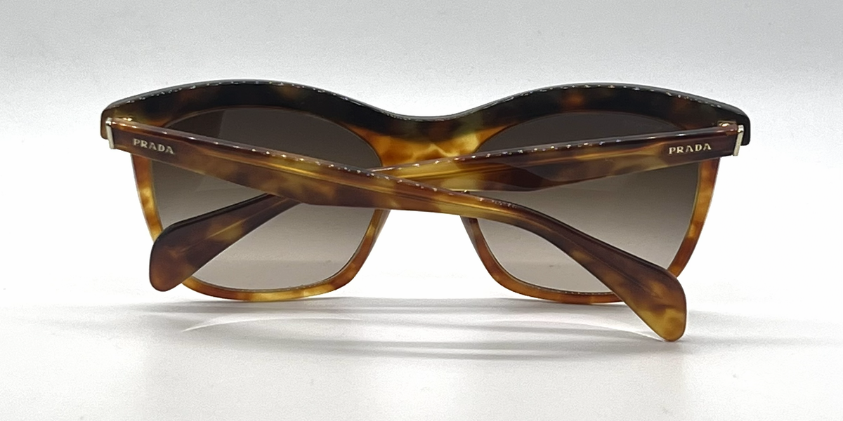 Prada SPR19P NAK-6S1 Vintage Sunglasses Havana Brown Gradient Lenses-Unworn