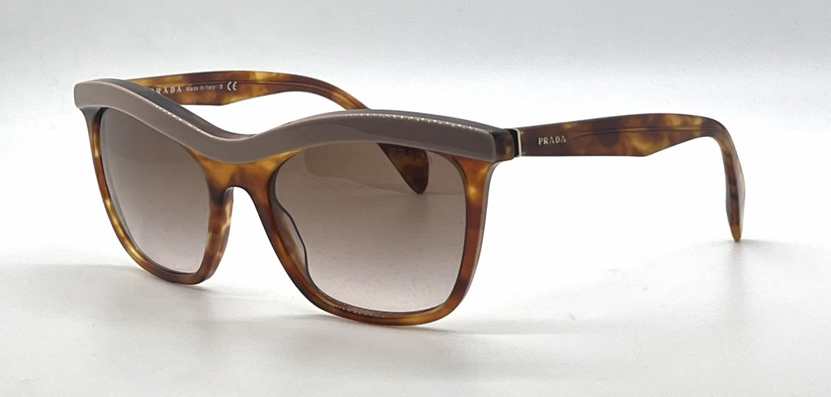 Prada SPR19P LAV-0A6 Tortoise Pink Brow Cat Eye-Vintage Sunglasses-Unworn