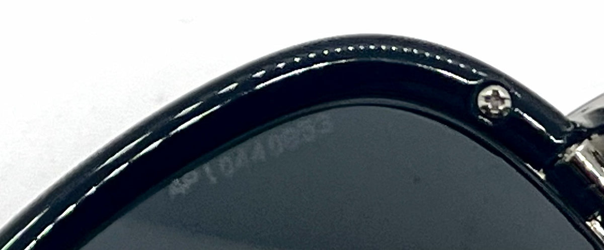 Prada SPR62L 6BA-1A1 Black Silver Rounded-Vintage Sunglasses-Unworn-Italy