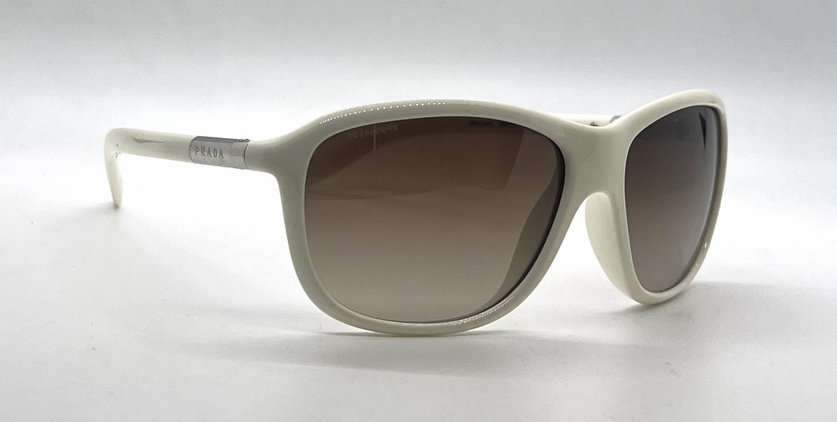 Prada SPR08M 4AO-6S1 White Cream Gradient-Vintage Sunglasses-Unworn-Italy