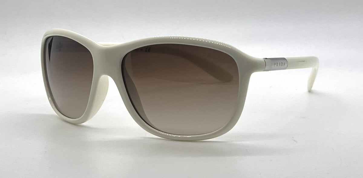 Prada SPR08M 4AO-6S1 White Cream Gradient-Vintage Sunglasses-Unworn-Italy