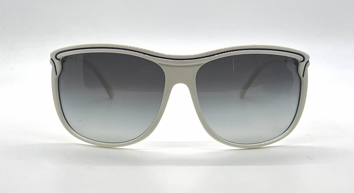 D&G 8059 508/8G Oversized-Vintage Sunglasses White-Purple Pinstripe-Deadstock