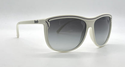 D&G 8059 508/8G Oversized-Vintage Sunglasses White-Purple Pinstripe-Deadstock