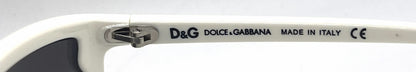D&G 8059 508/8G Oversized-Vintage Sunglasses White-Purple Pinstripe-Deadstock