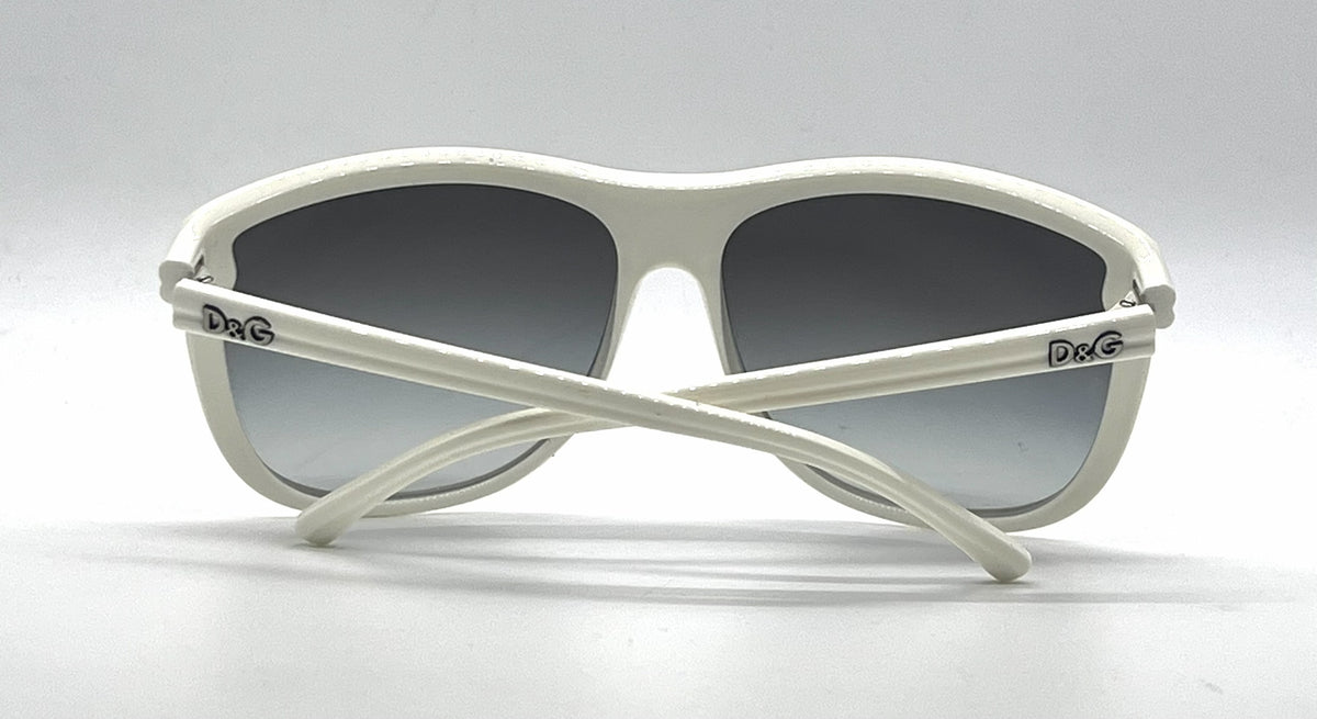 D&G 8059 508/8G Oversized-Vintage Sunglasses White-Purple Pinstripe-Deadstock