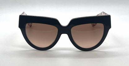 Prada Poeme SPR29P 1AB-0A5 Black Floral Cat Eye Sunglasses-Unworn-Italy