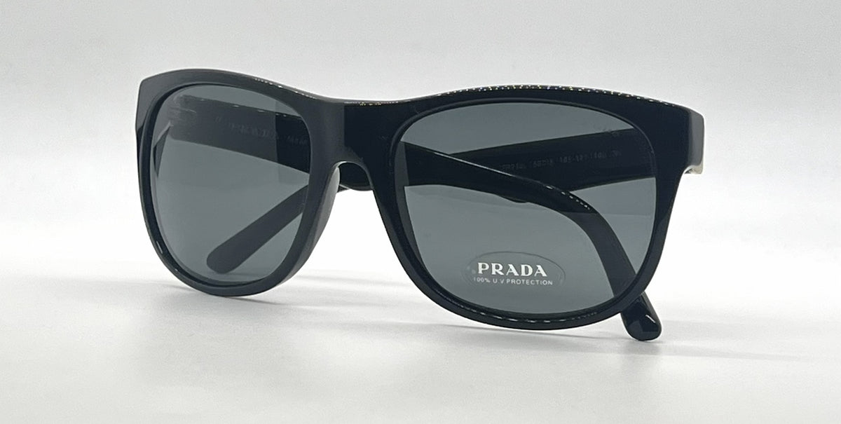Prada SPR24L 1AB-1A1 Sunglasses Black Square Lenses-Unworn-Italy