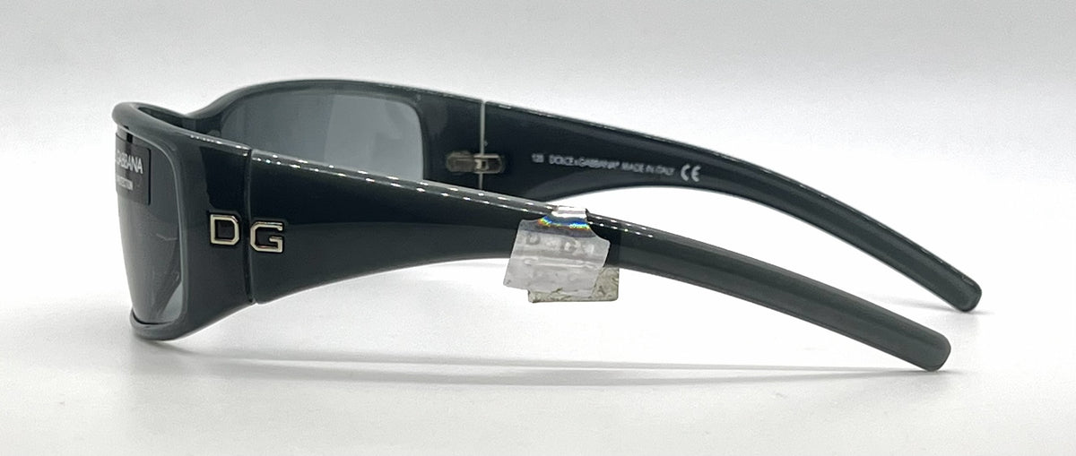 Dolce & Gabbana DG811S 690 Shield-Vintage Sunglasses Dark Grey-Solid Lens-Deadstock